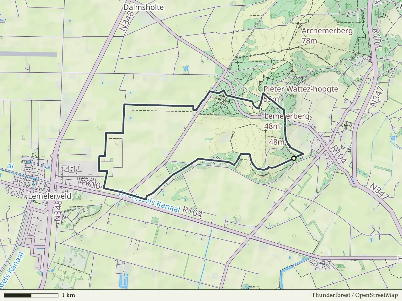 Groene route vanaf Drieling, Lemele