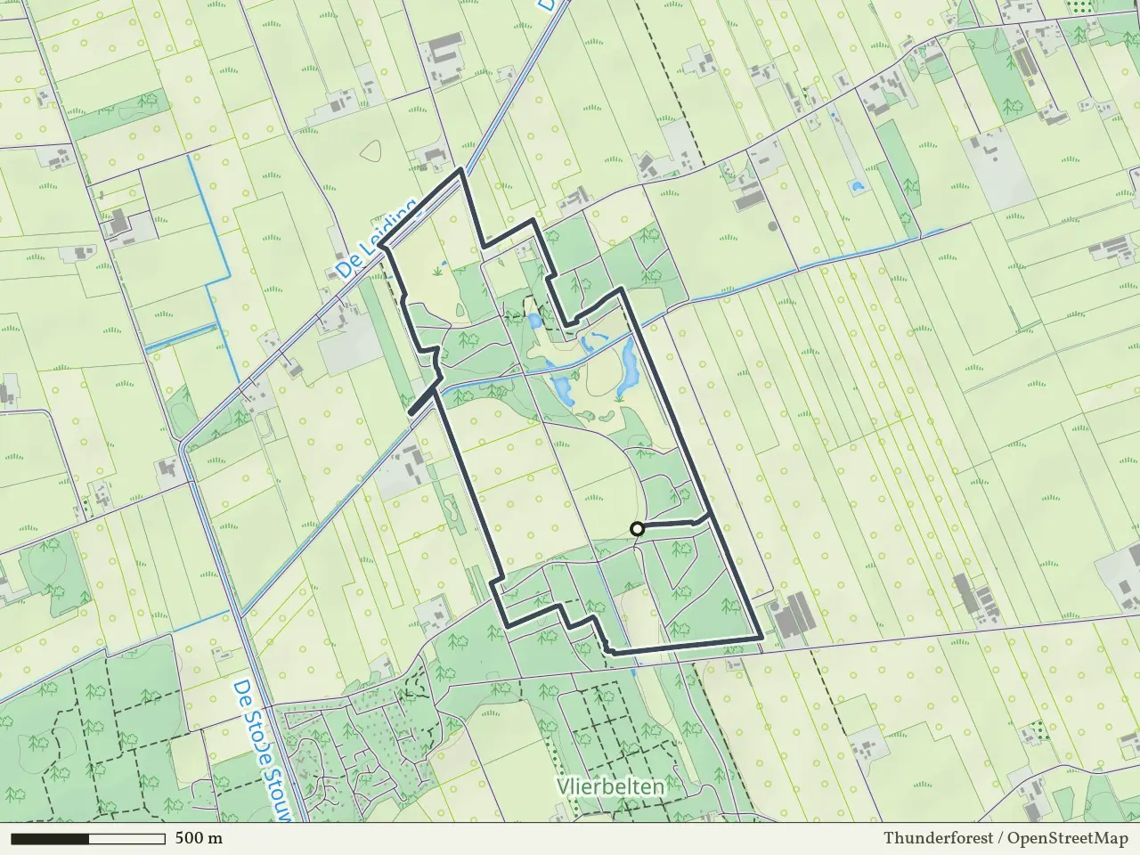 Rode route vanaf De Woest, Ommen