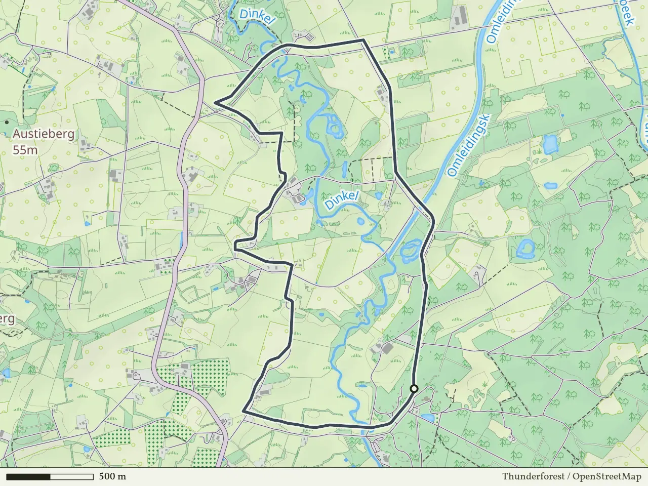 Groene route vanaf Meuleman, De Lutte