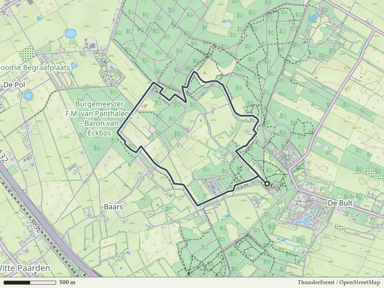 Oranje route vanaf De Bult, Weerribben-Wieden