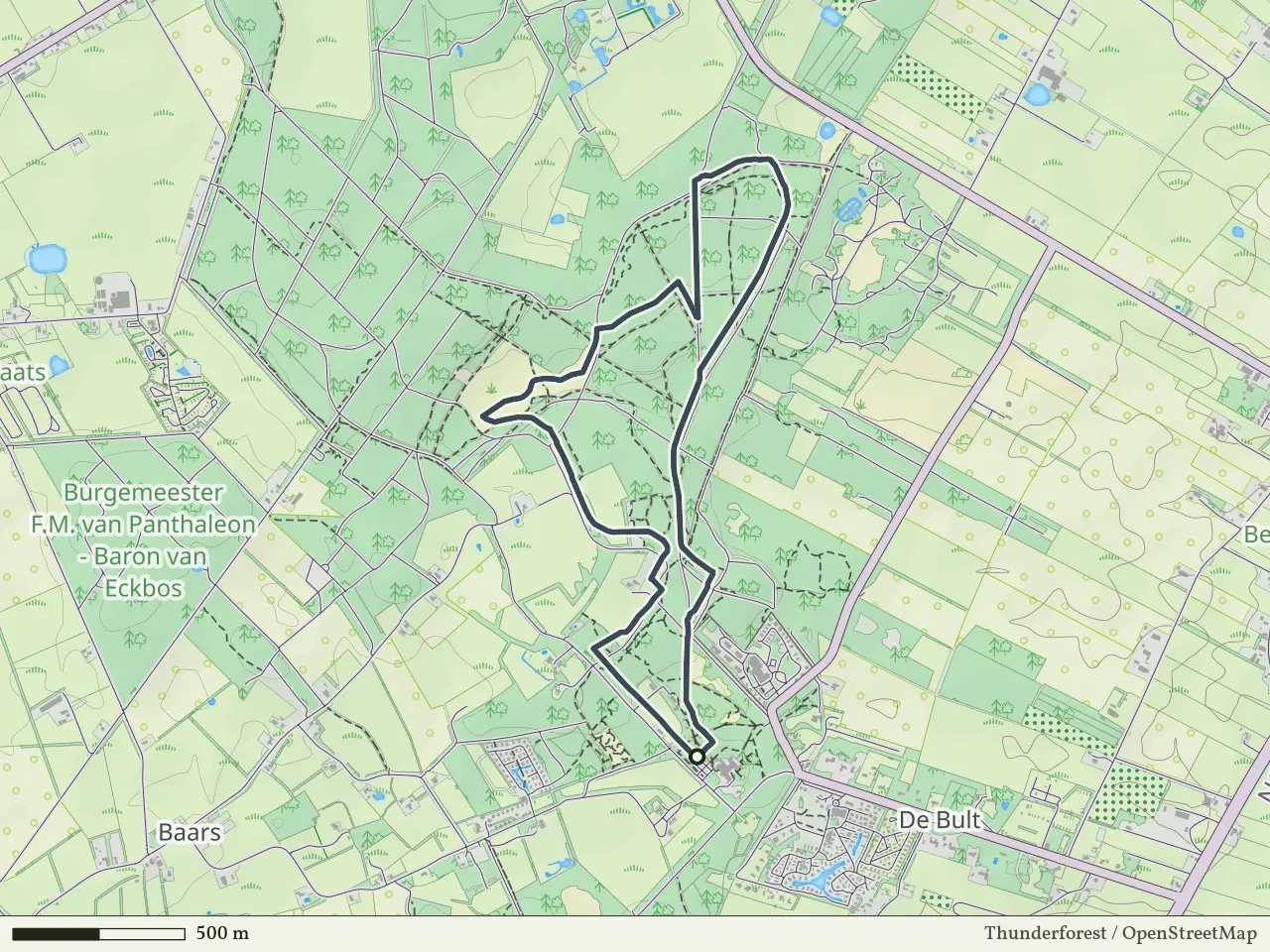 Paarse route vanaf De Bult, Weerribben-Wieden