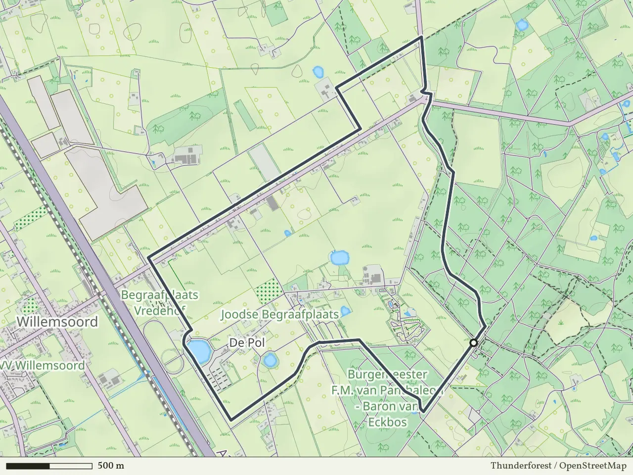 Gele route vanaf Eeserveld, Baars