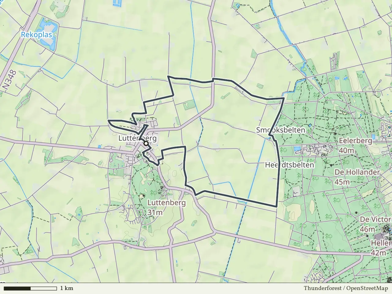 Oranje route vanaf Luttenberg, Salland