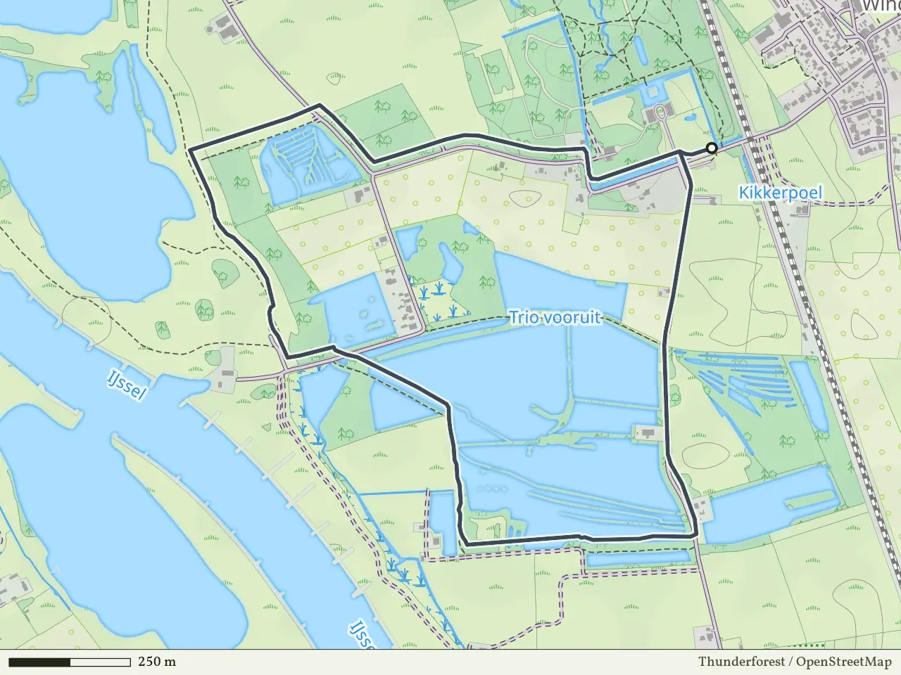 Rode route vanaf Windesheim, Zwolle