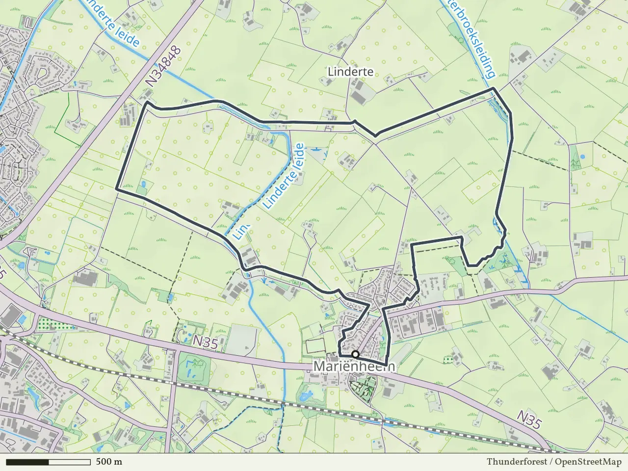 Paarse route vanaf Mariënheem, Salland