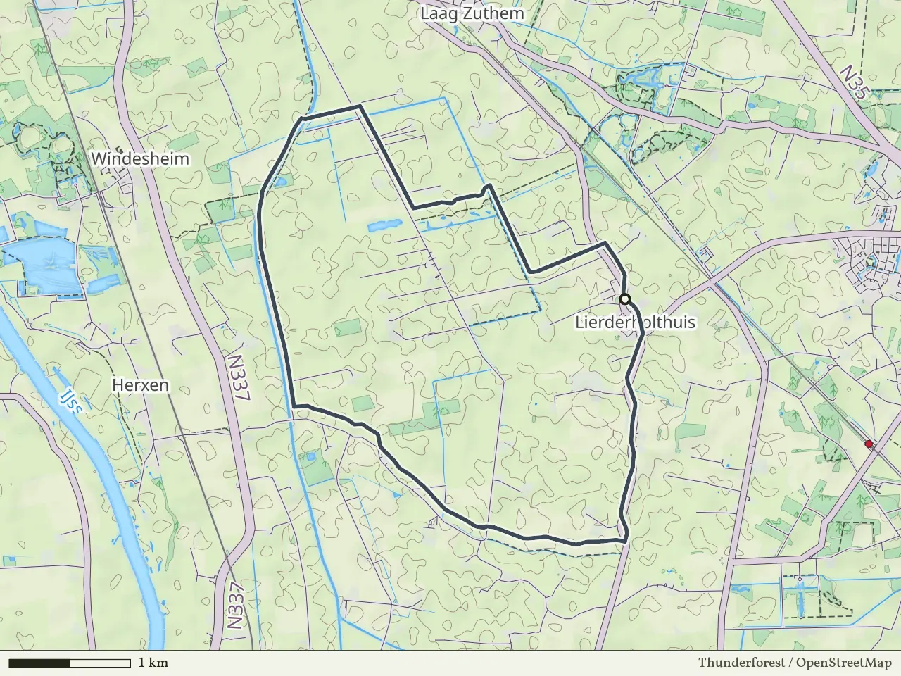 Groene route vanaf Lierderholthuis, Salland