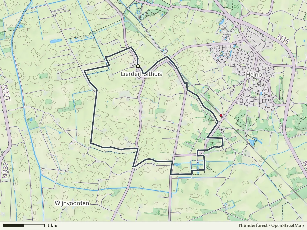 Oranje route vanaf Lierderholthuis, Salland