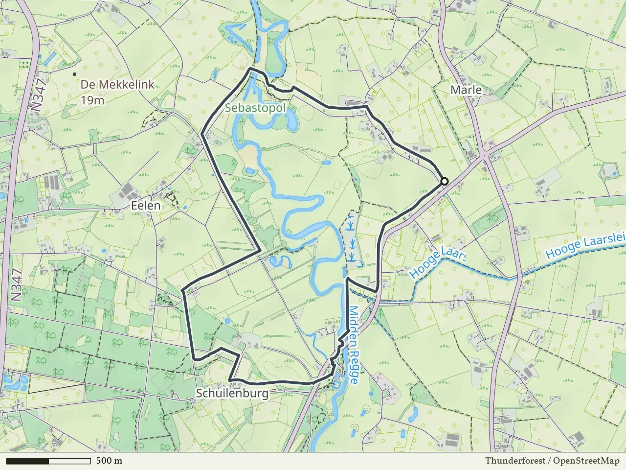Oranje route vanaf Marle, Hellendoorn