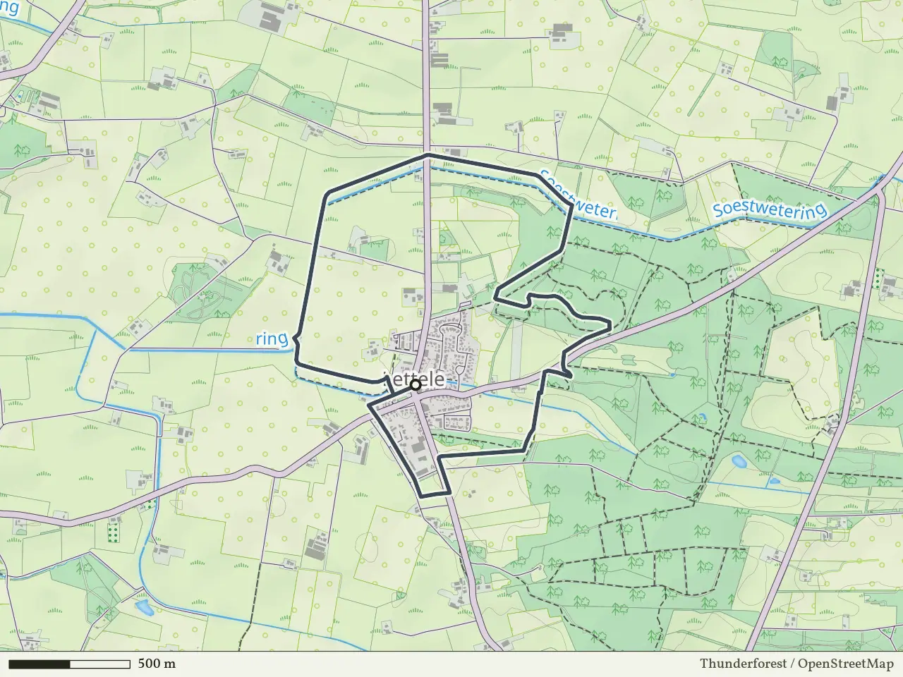 Oranje route vanaf Lettele, Salland