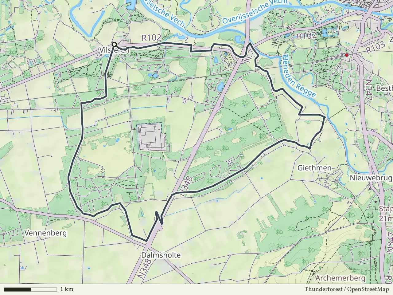 Gele route vanaf Vilsteren, Ommen