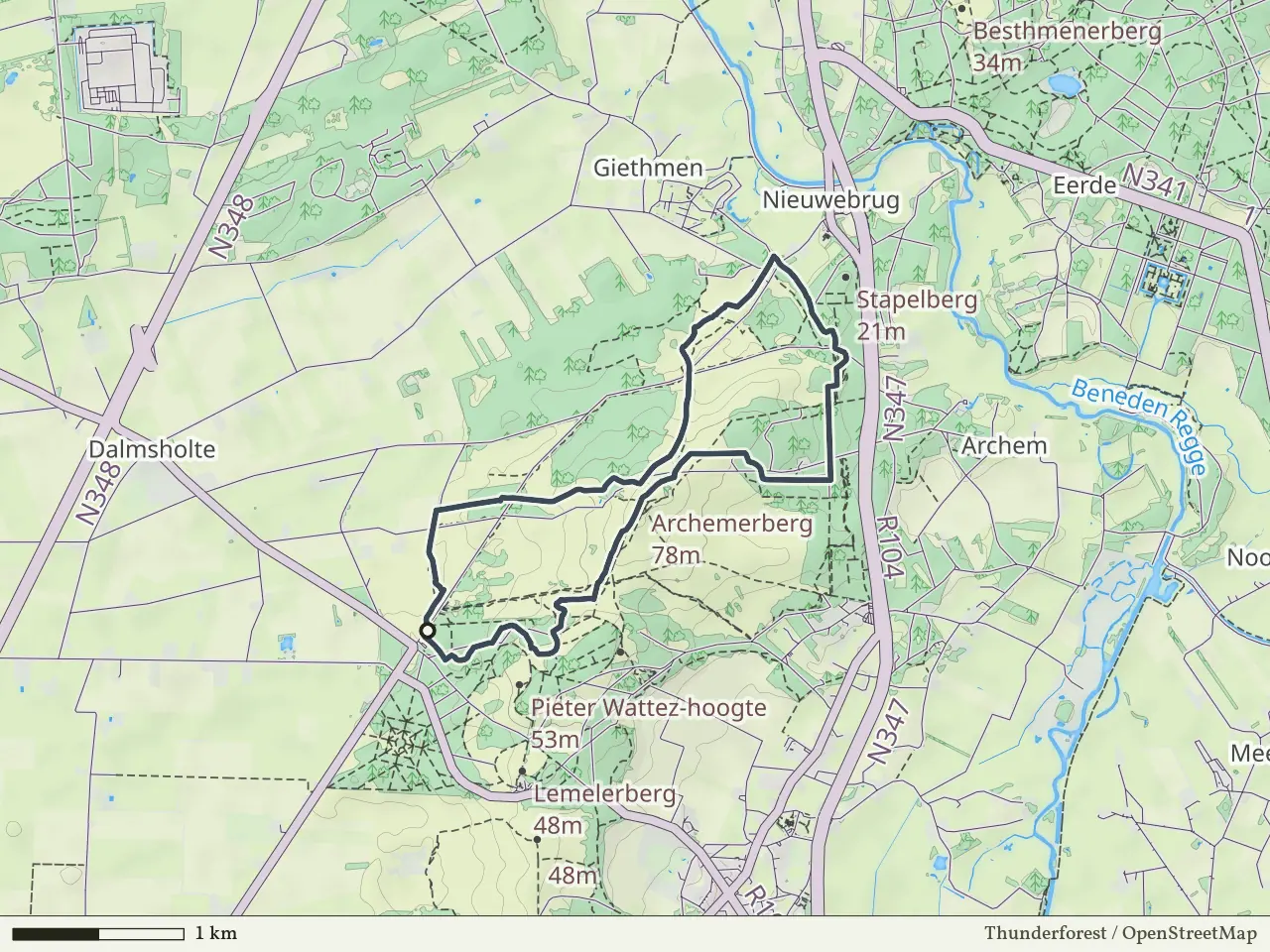 Groene route vanaf Dalmsholte, Ommen