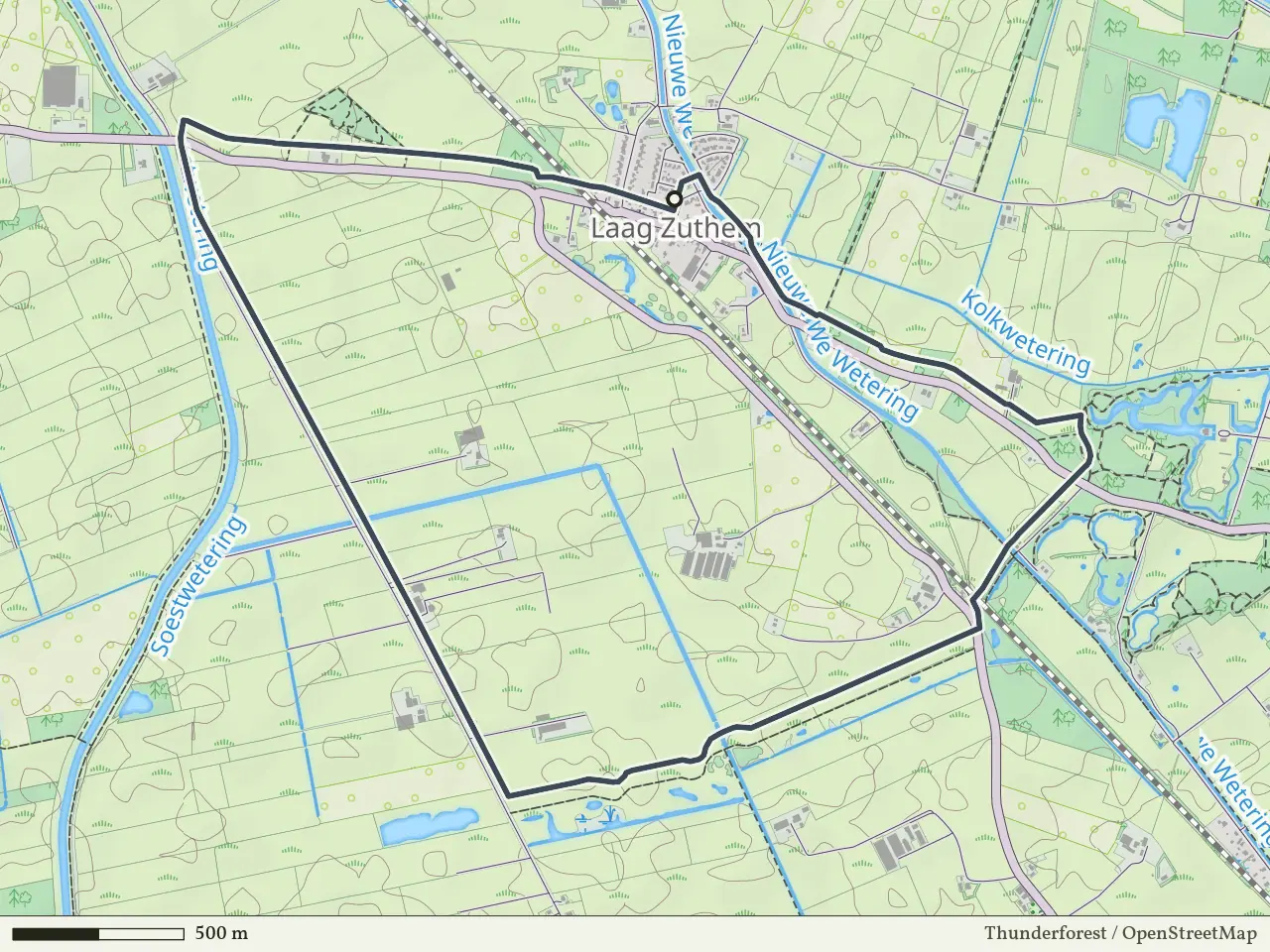 Oranje route vanaf Laag Zuthem, Salland