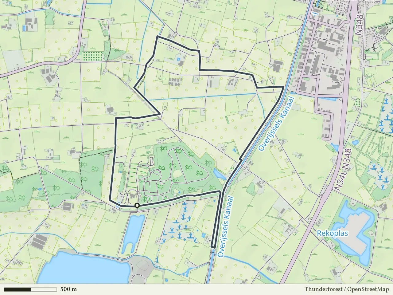 Oranje route vanaf Krieghuisbelten, Raalte