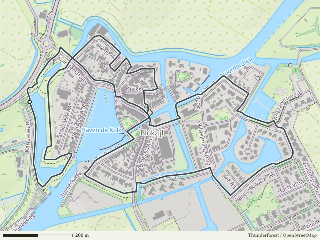 Paarse route vanaf Blokzijl, Weerribben-Wieden