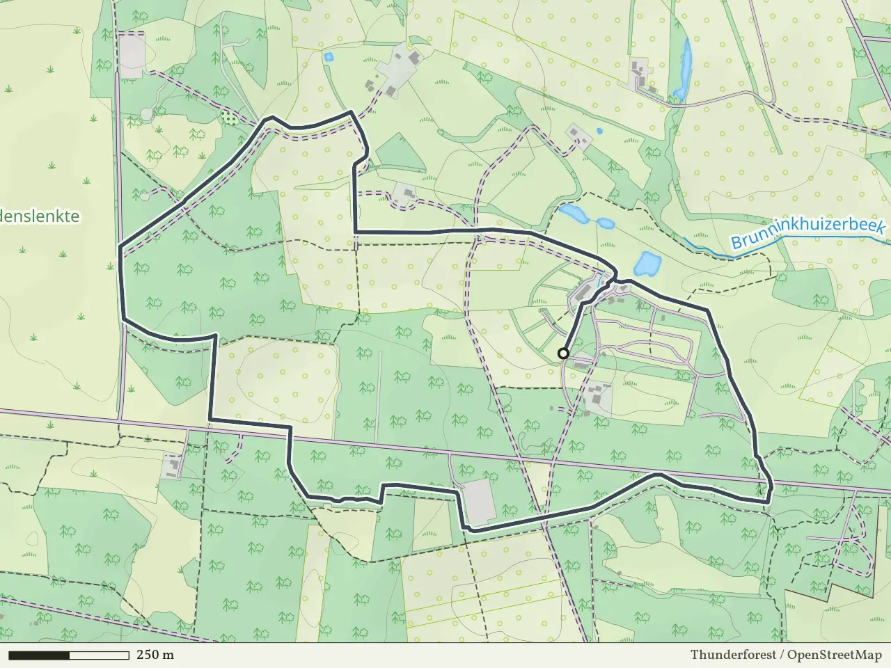 Rode route vanaf Springendal, Hezingen
