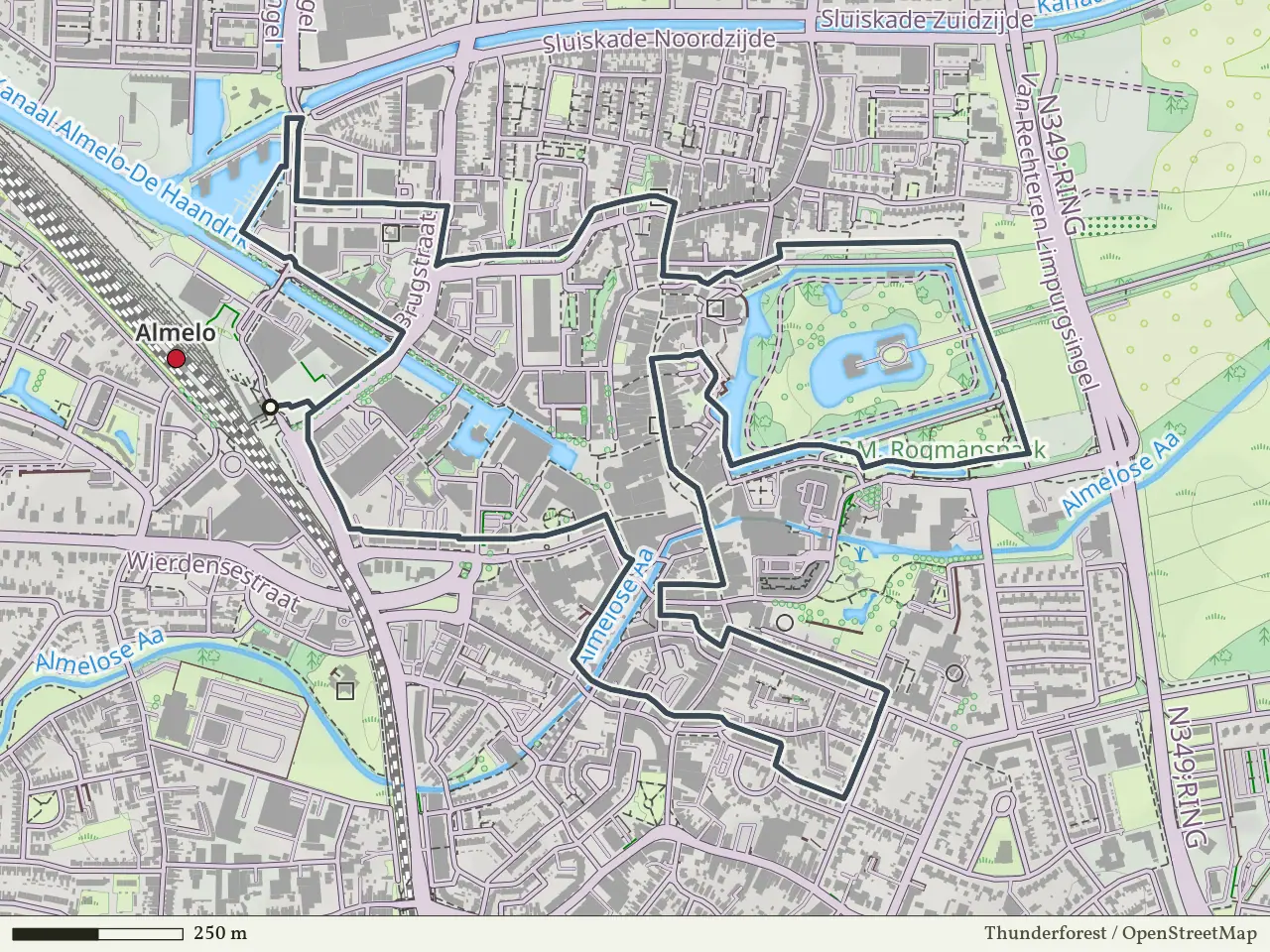 Oranje route vanaf Almelo, Enter
