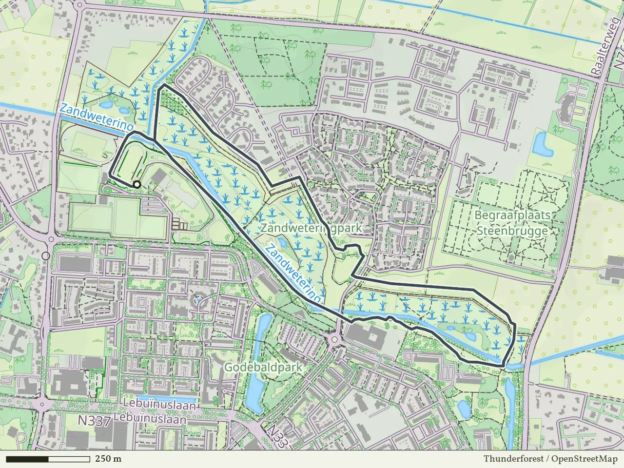 Rode route vanaf Keizerslanden, Deventer