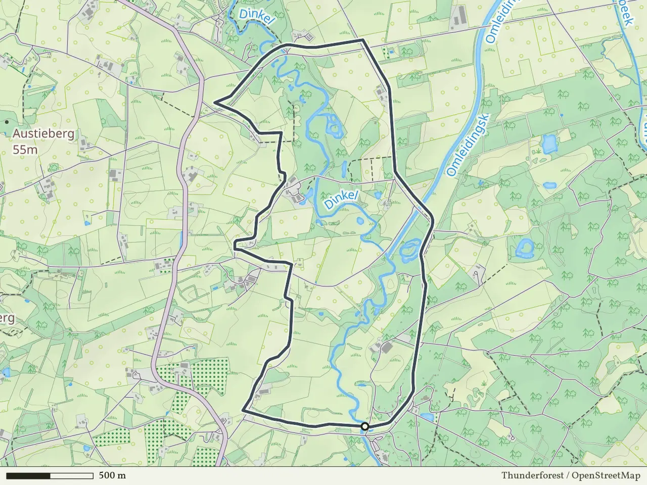 Groene route vanaf Lutterzand, De Lutte