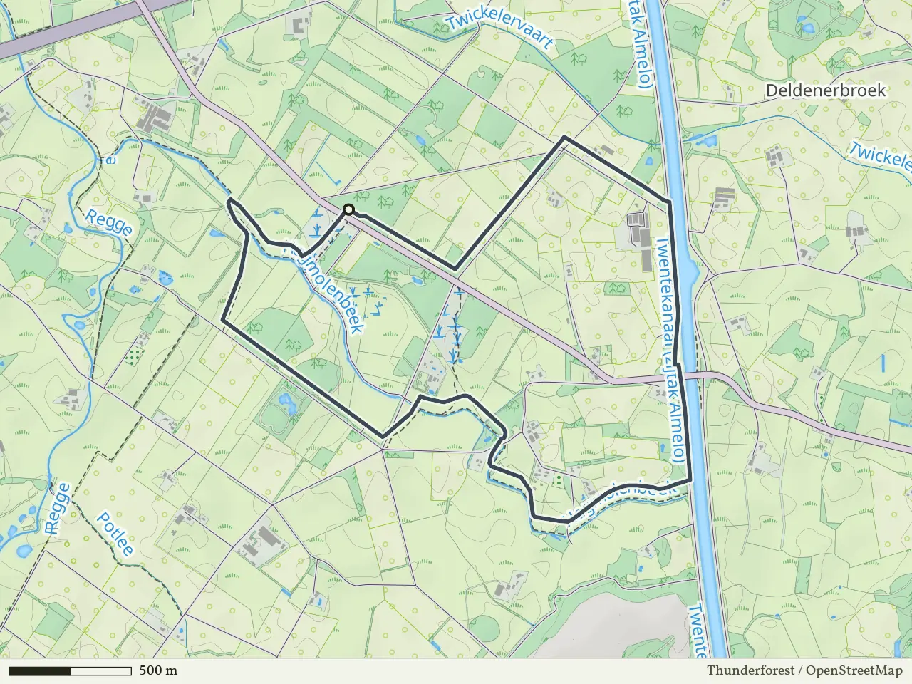 Gele route vanaf Deldenerbroek, Enter