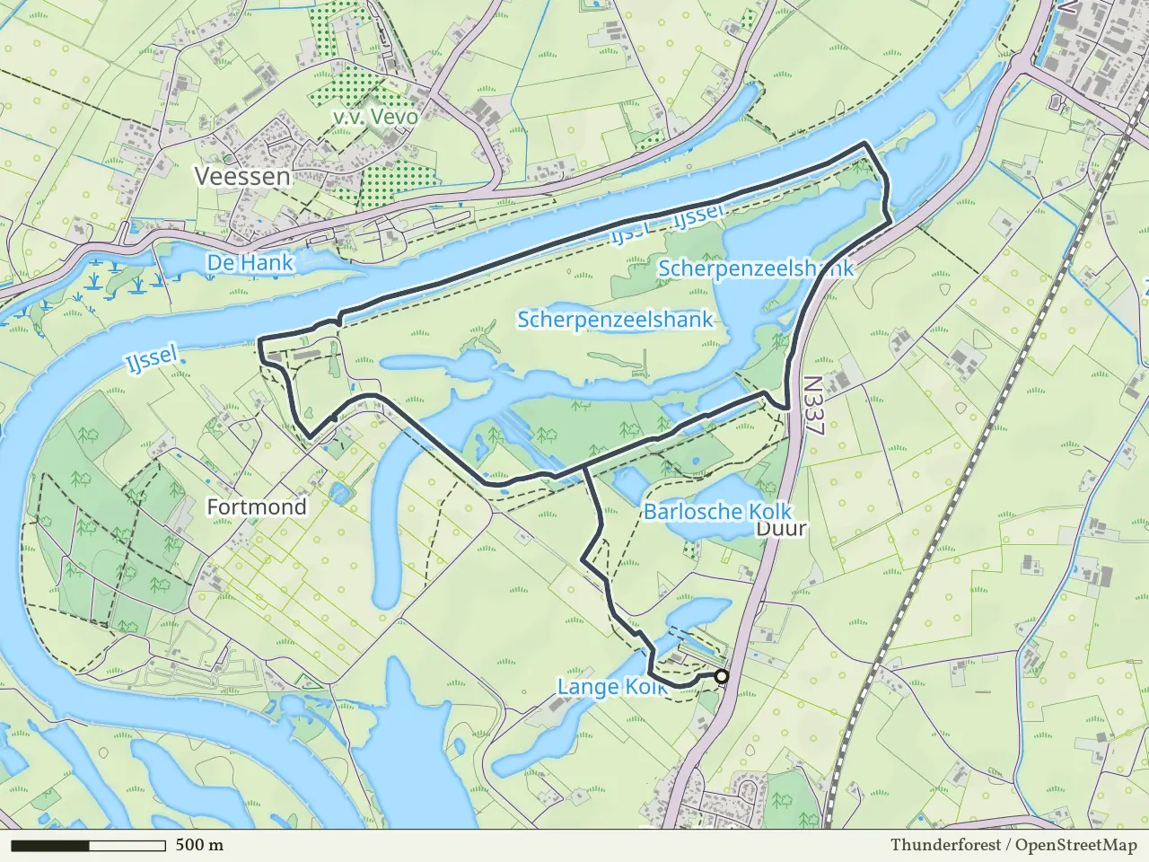 Groene route vanaf Infocentrum Den Nul, Olst