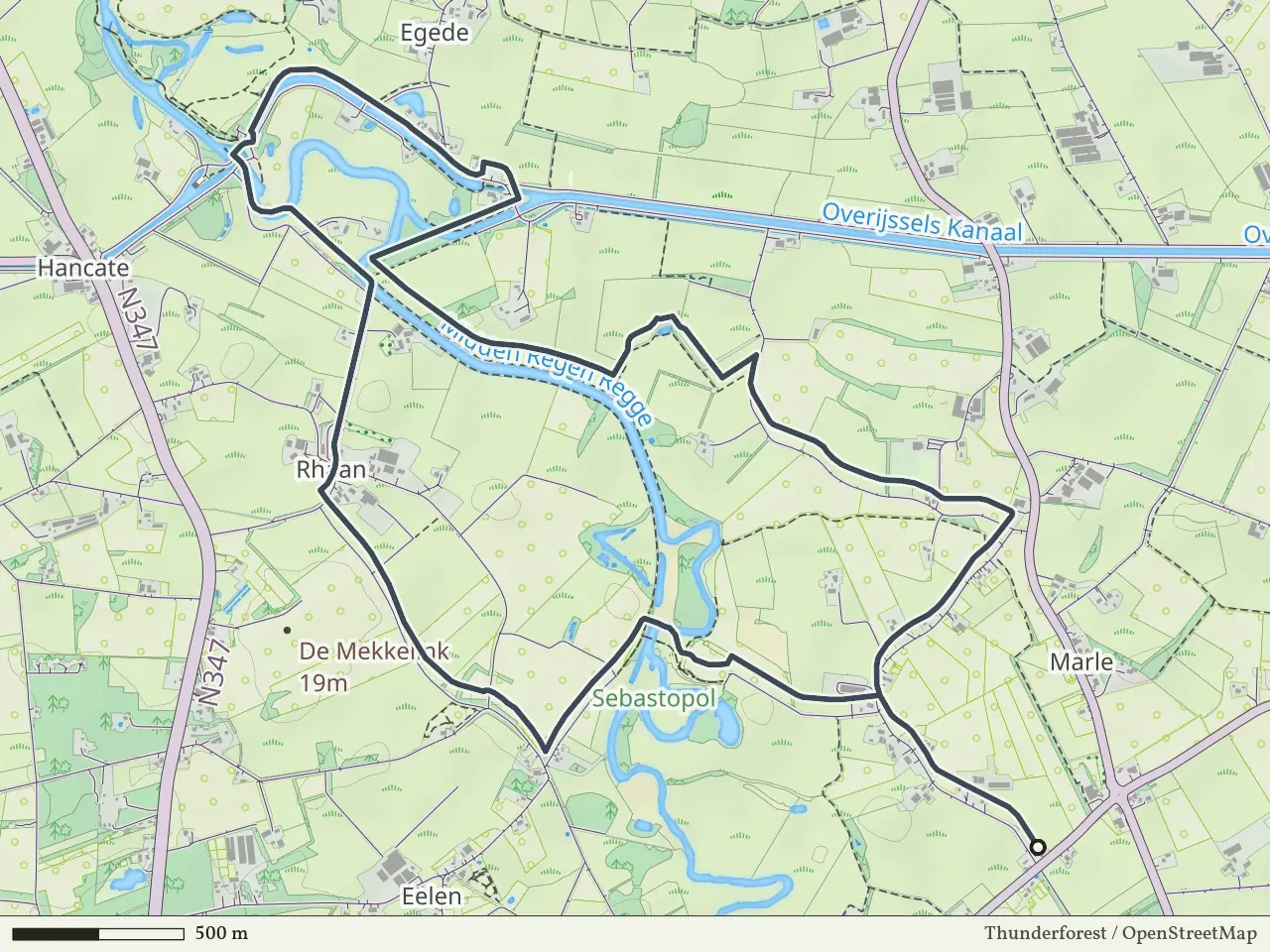 Blauwe route vanaf Marle, Hellendoorn