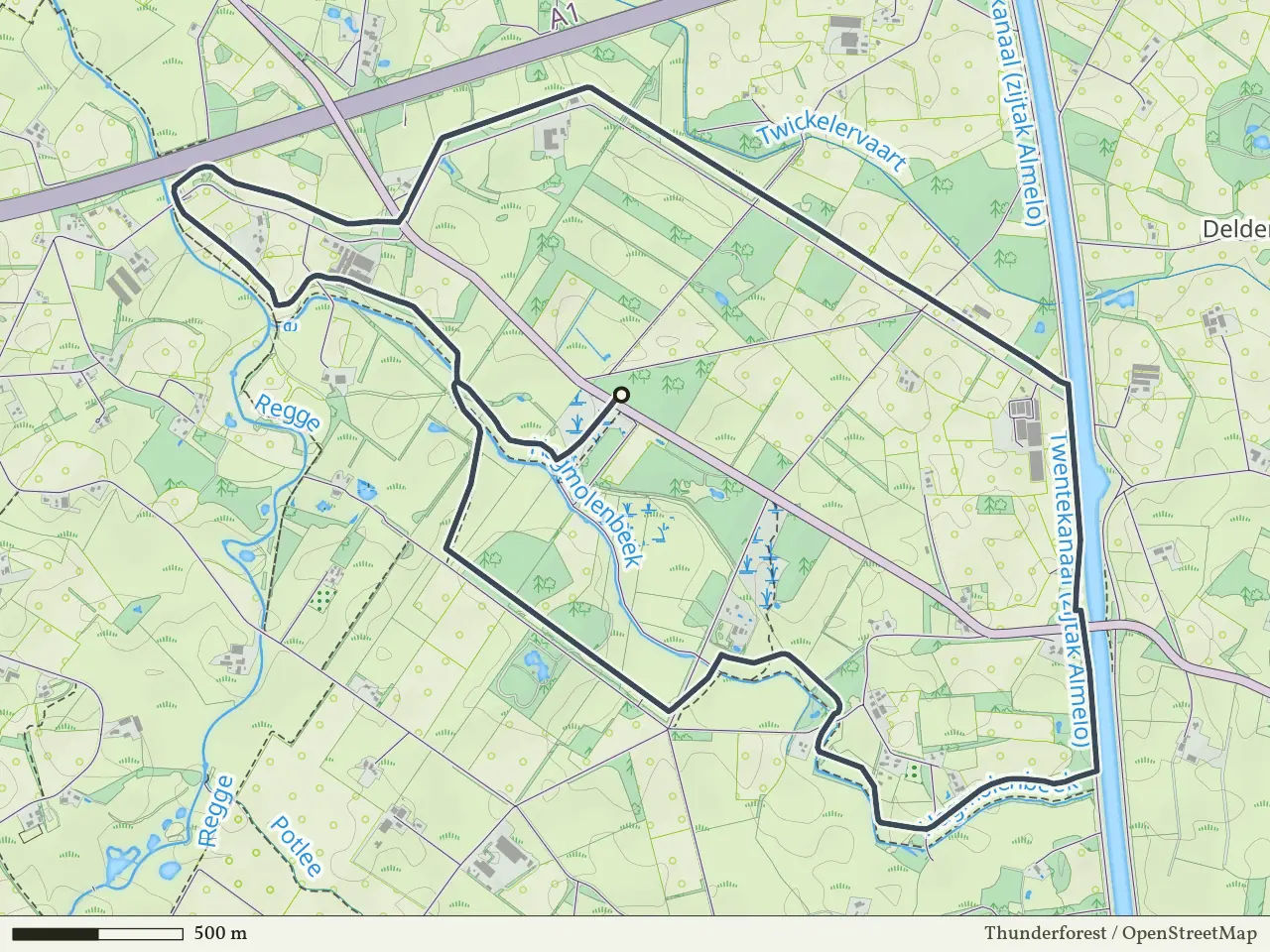Groene route vanaf Deldenerbroek, Enter