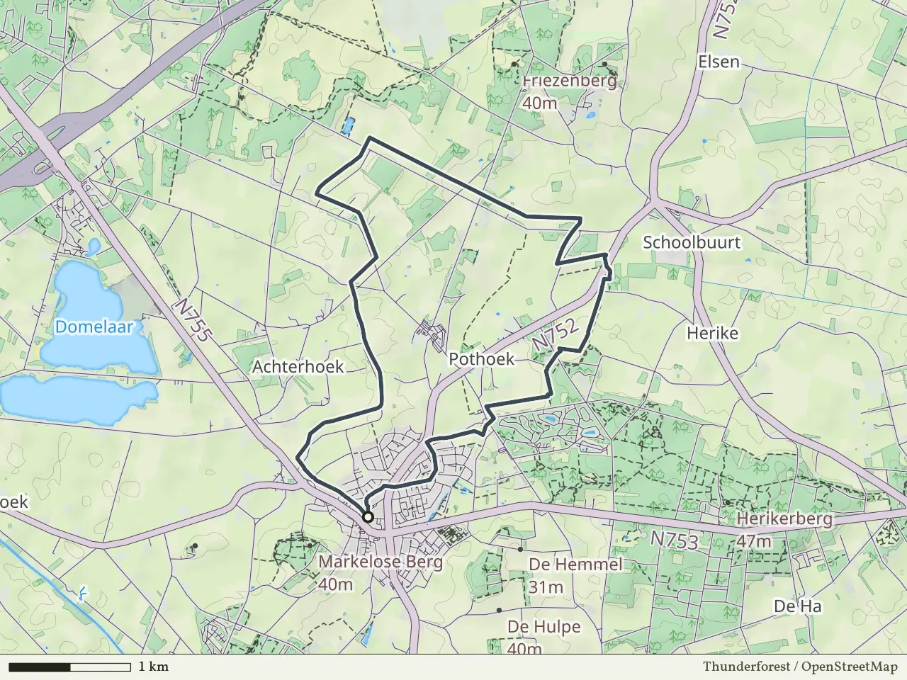 Rode route vanaf Markelo, Hof van Twente