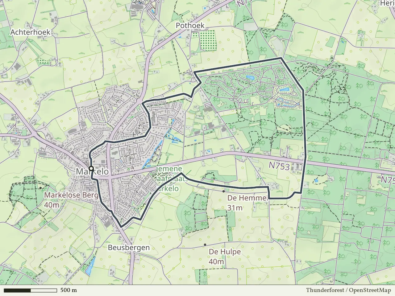 Gele route vanaf Markelo, Hof van Twente
