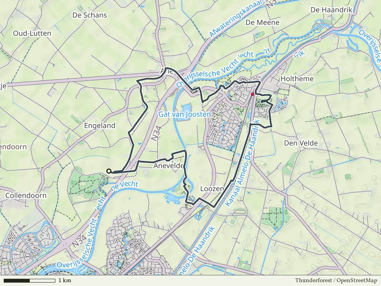 Blauwe route vanaf Engelandsche Bosch, Hardenberg