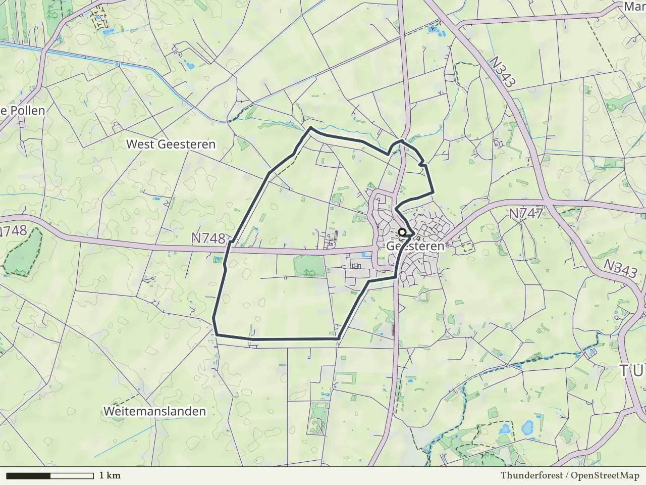 Blauwe route vanaf Geesteren, Geesteren