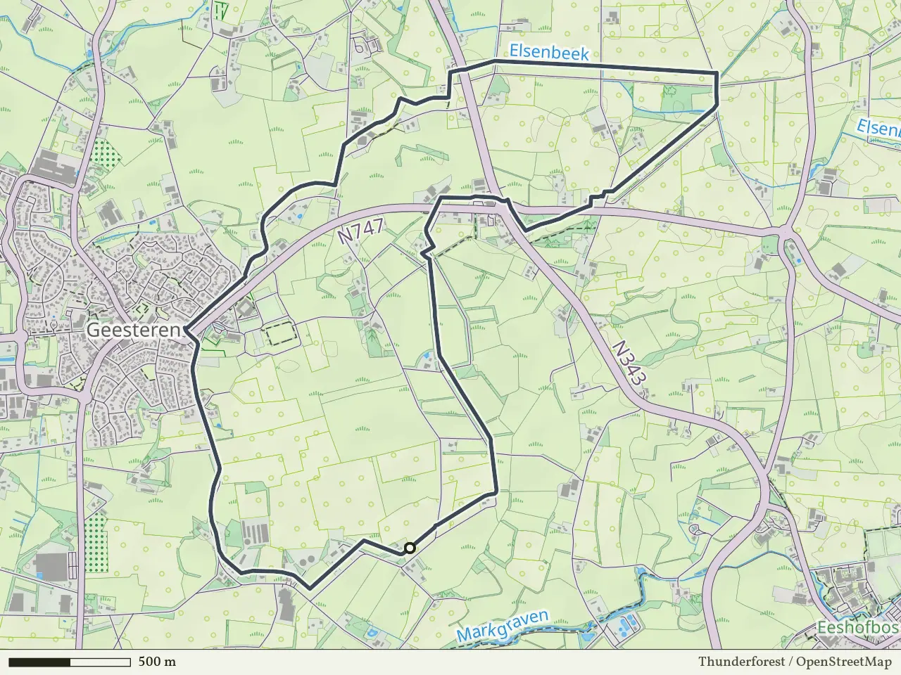 Gele route vanaf De Huijer, Geesteren