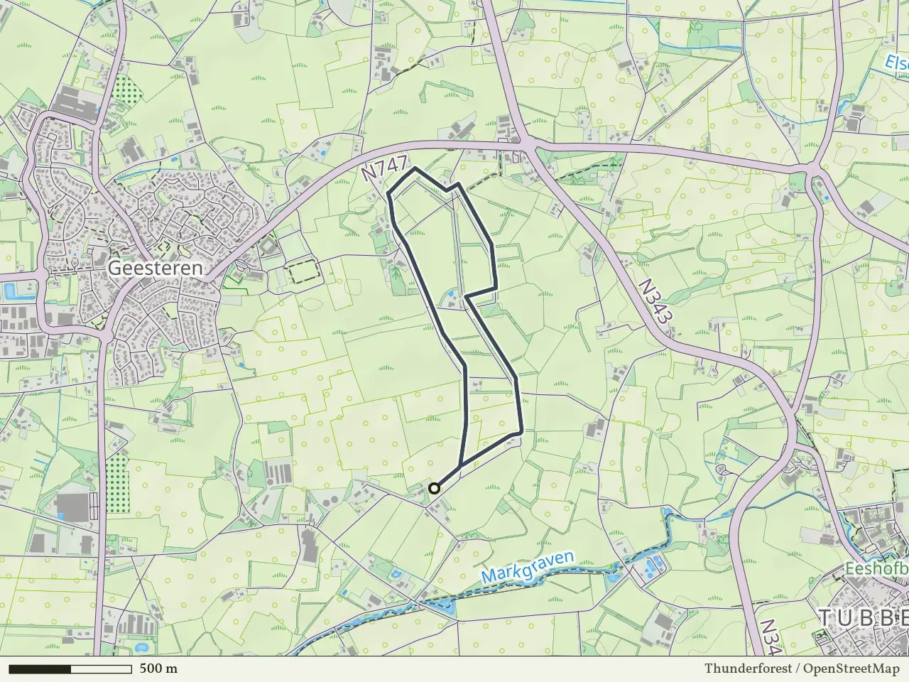 Groene route vanaf De Huijer, Geesteren