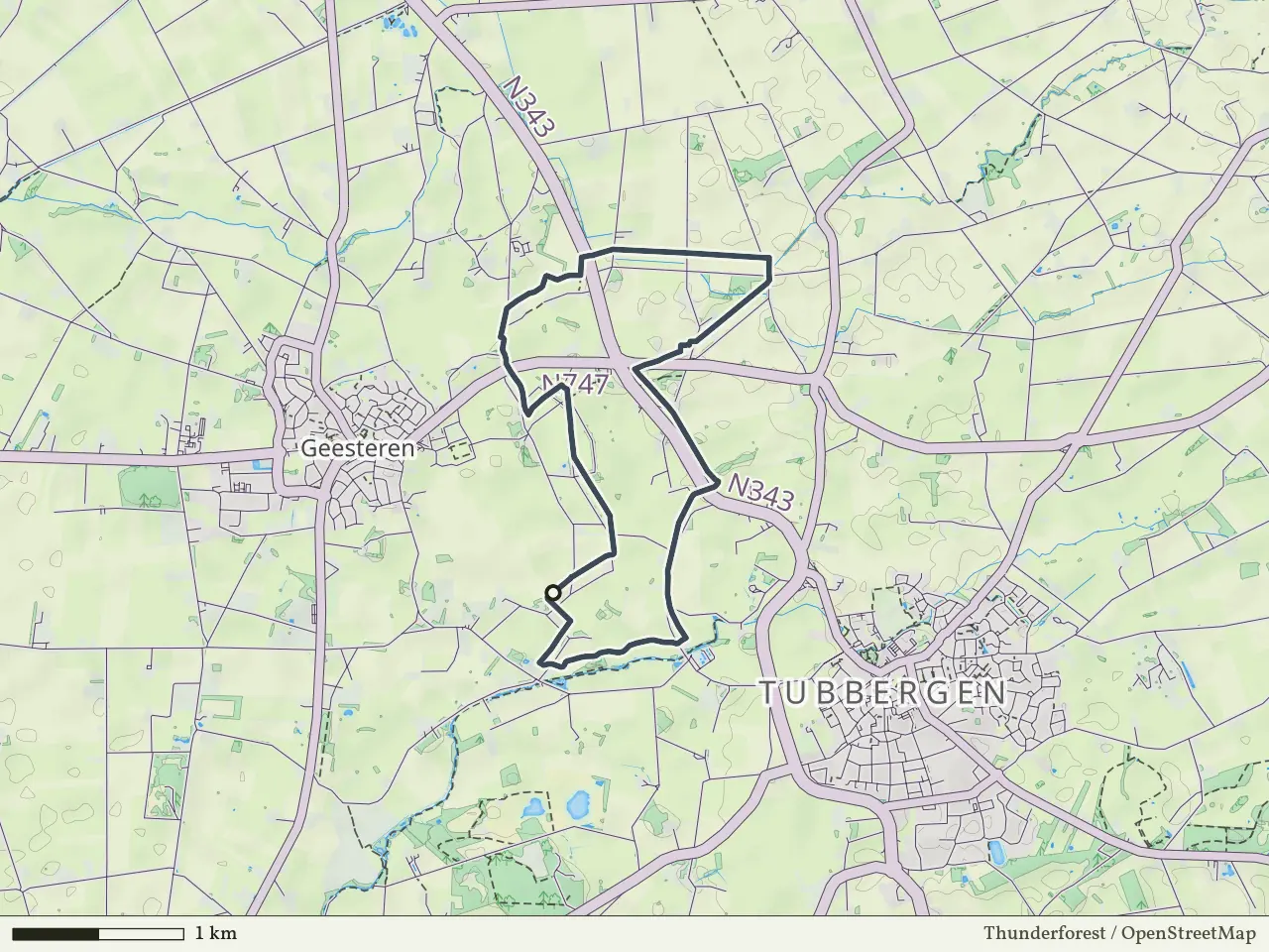 Oranje route vanaf De Huijer, Geesteren