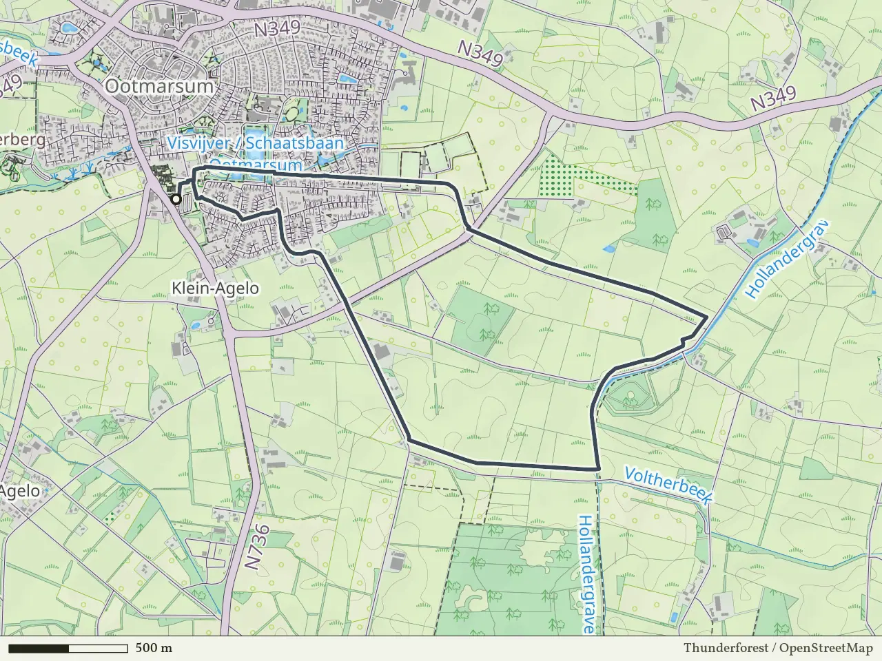 Rode route vanaf Ootmarsum, Ootmarsum