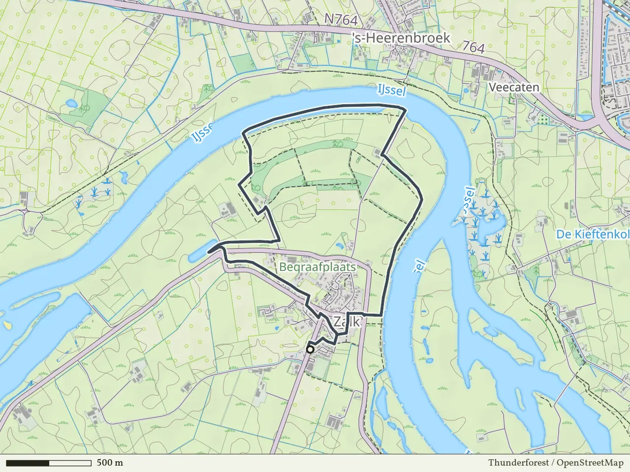 Groene route vanaf Zalk, IJsseldelta