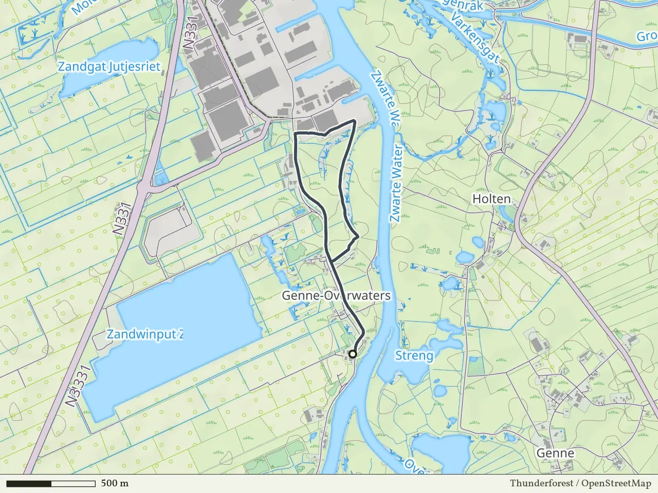Groene route vanaf Kijk In De Vecht, Hasselt