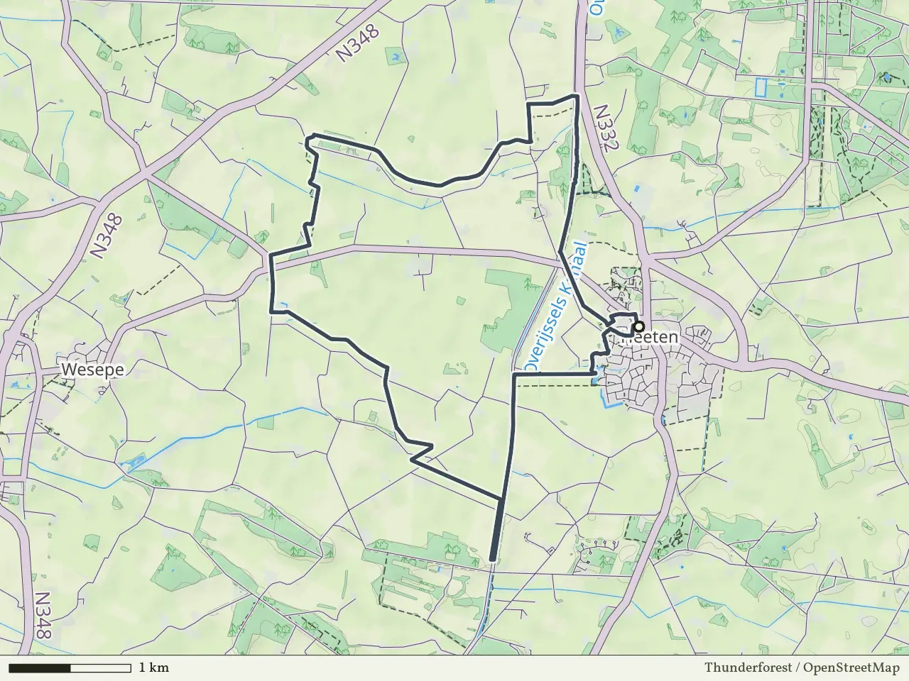 Gele route vanaf Heeten, Salland