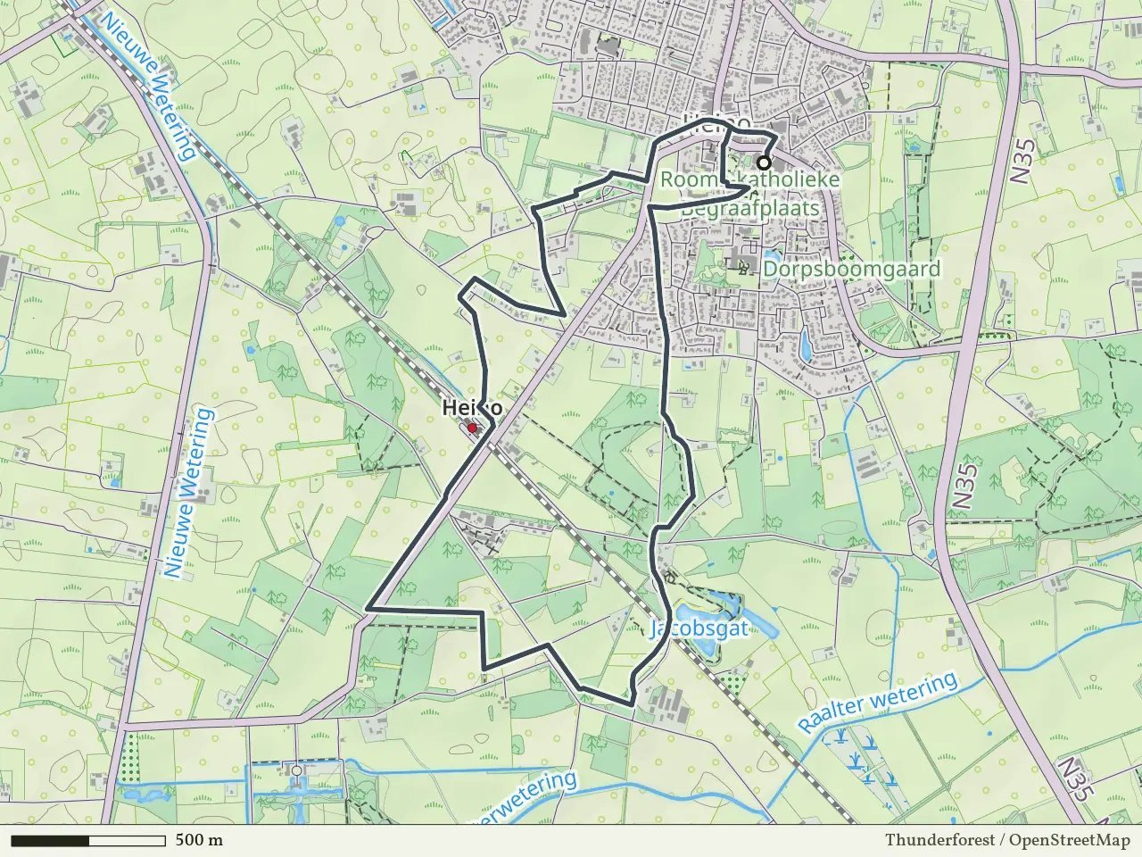 Blauwe route vanaf Heino, Salland
