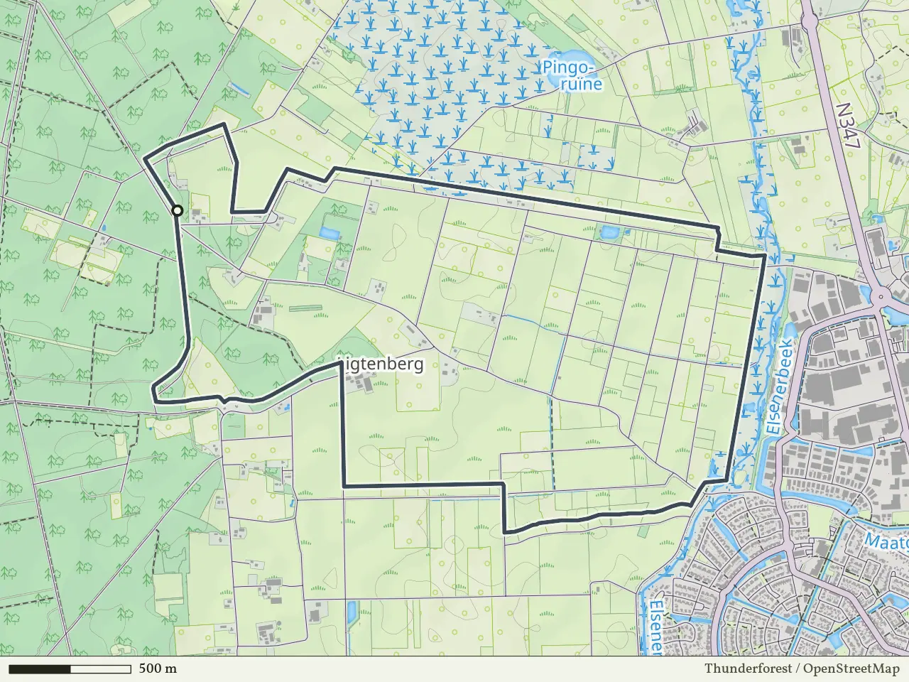 Groene route vanaf Ligtenberg, Rijssen