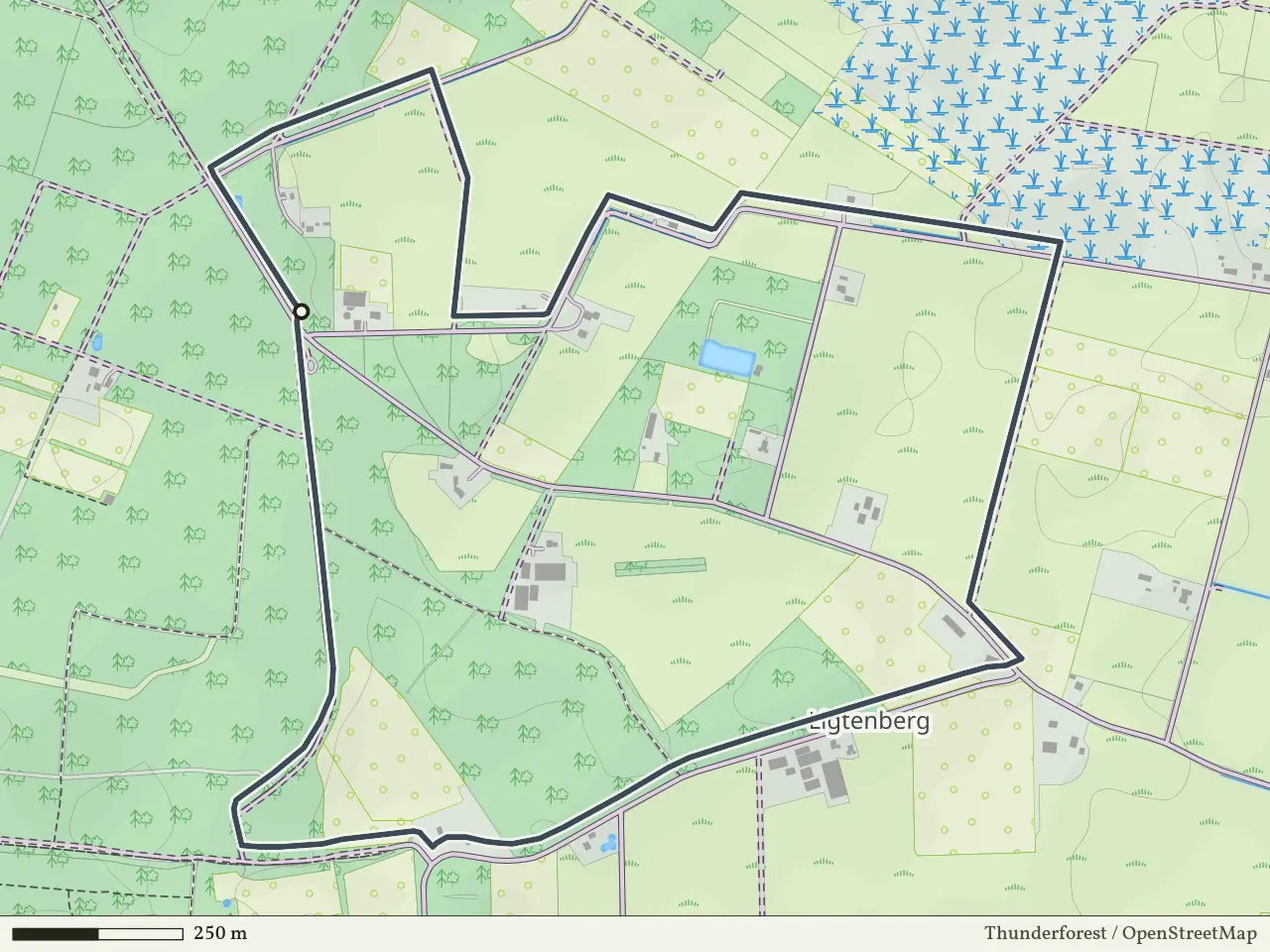 Paarse route vanaf Ligtenberg, Rijssen