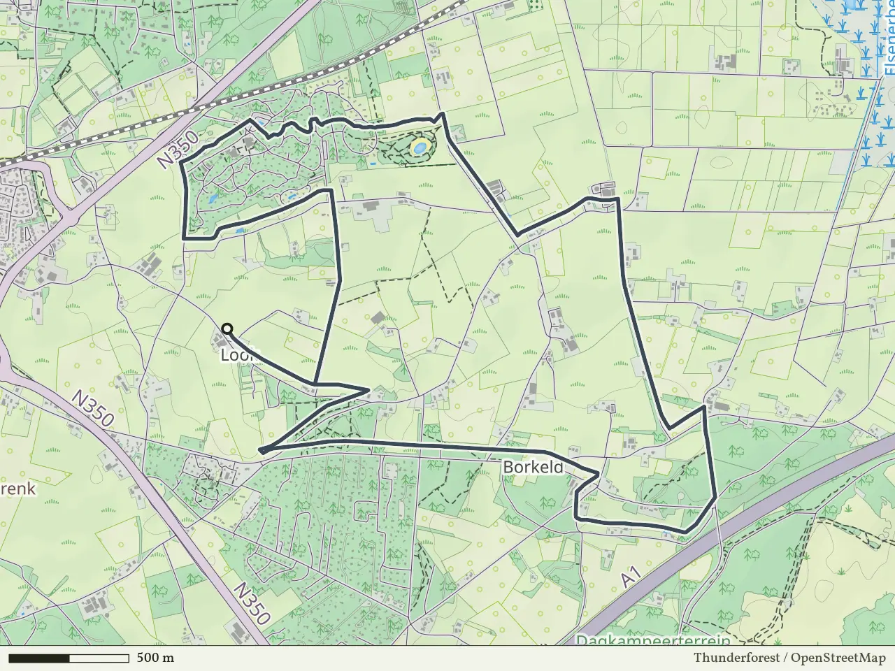 Gele route vanaf Look, Holten