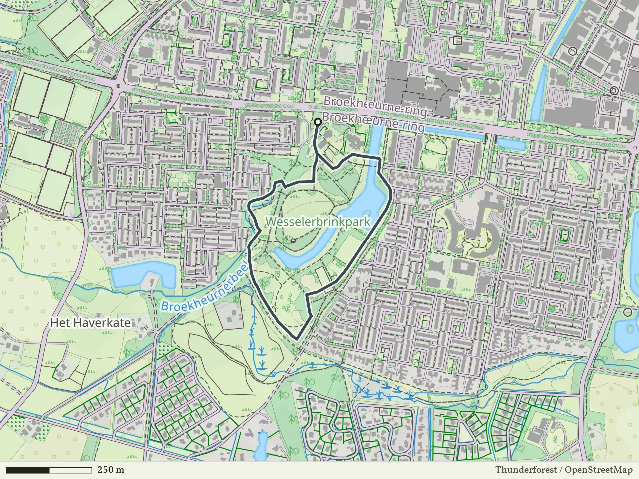 Oranje route vanaf Wesselerbrinkpark, Boekelo