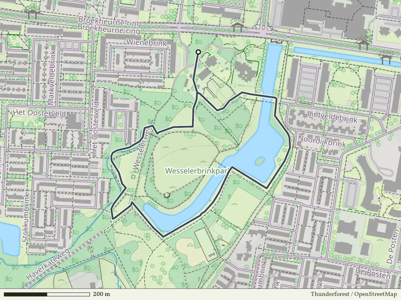 Groene route vanaf Wesselerbrinkpark, Boekelo