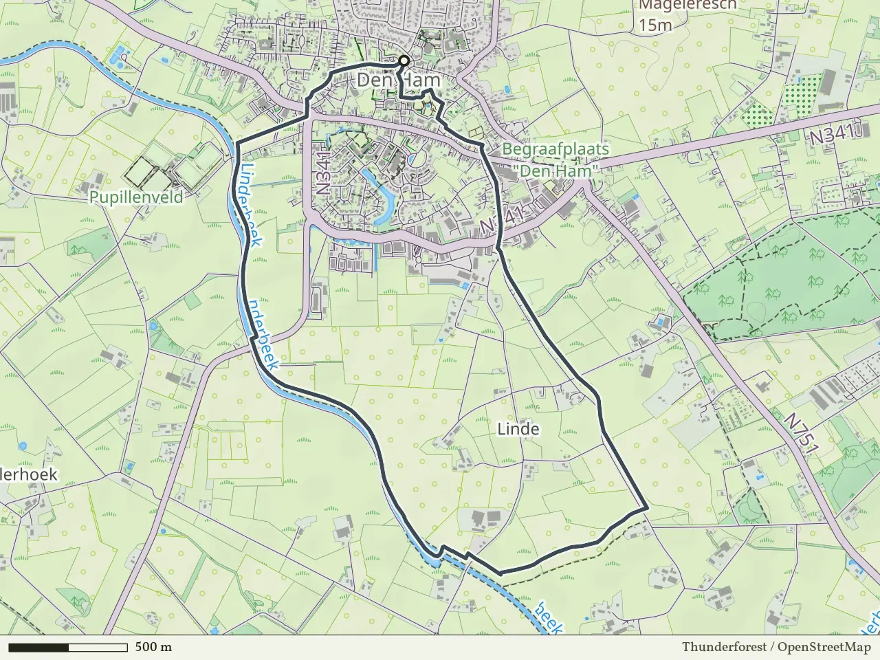 Groene route vanaf Den Ham, Twenterand