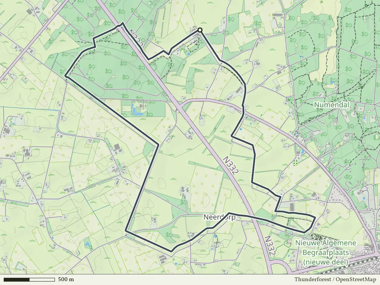 Oranje route vanaf Koeweide, Holten