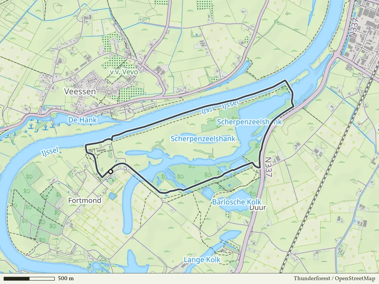 Groene route vanaf Fortmond, Olst