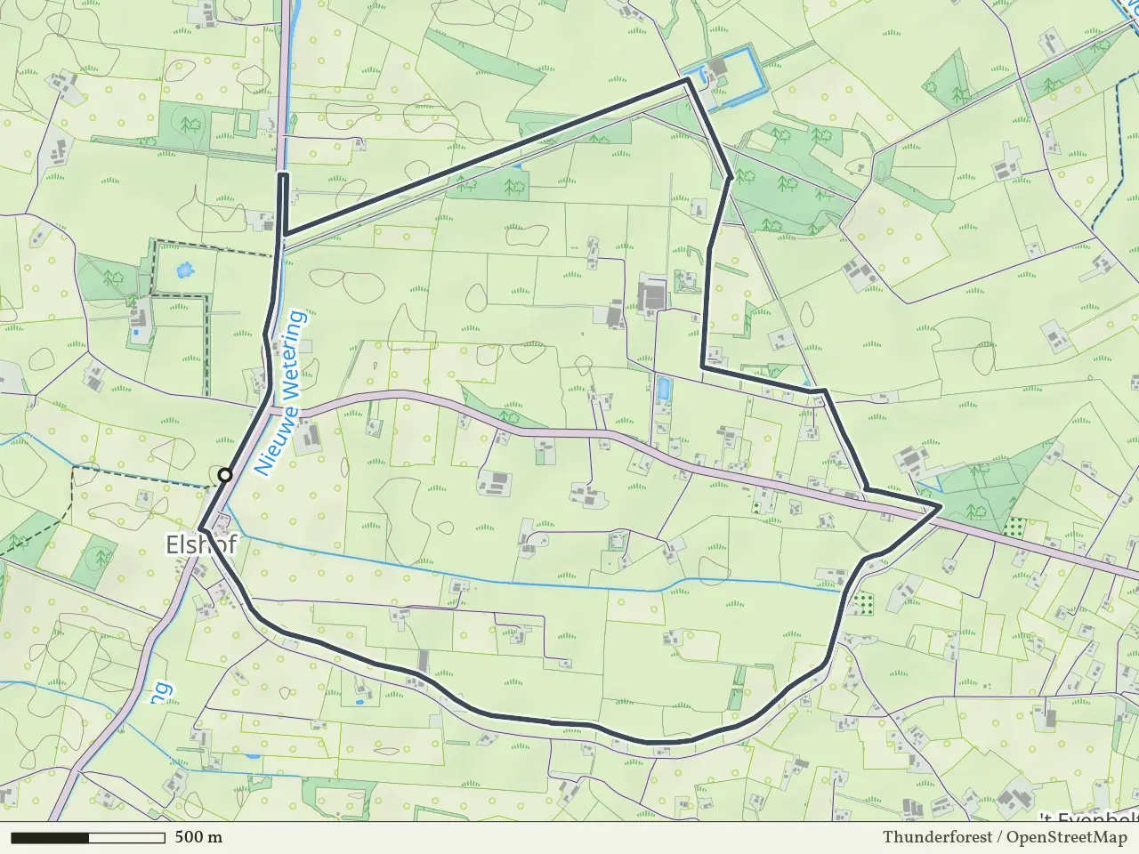 Groene route vanaf Elshof, Salland