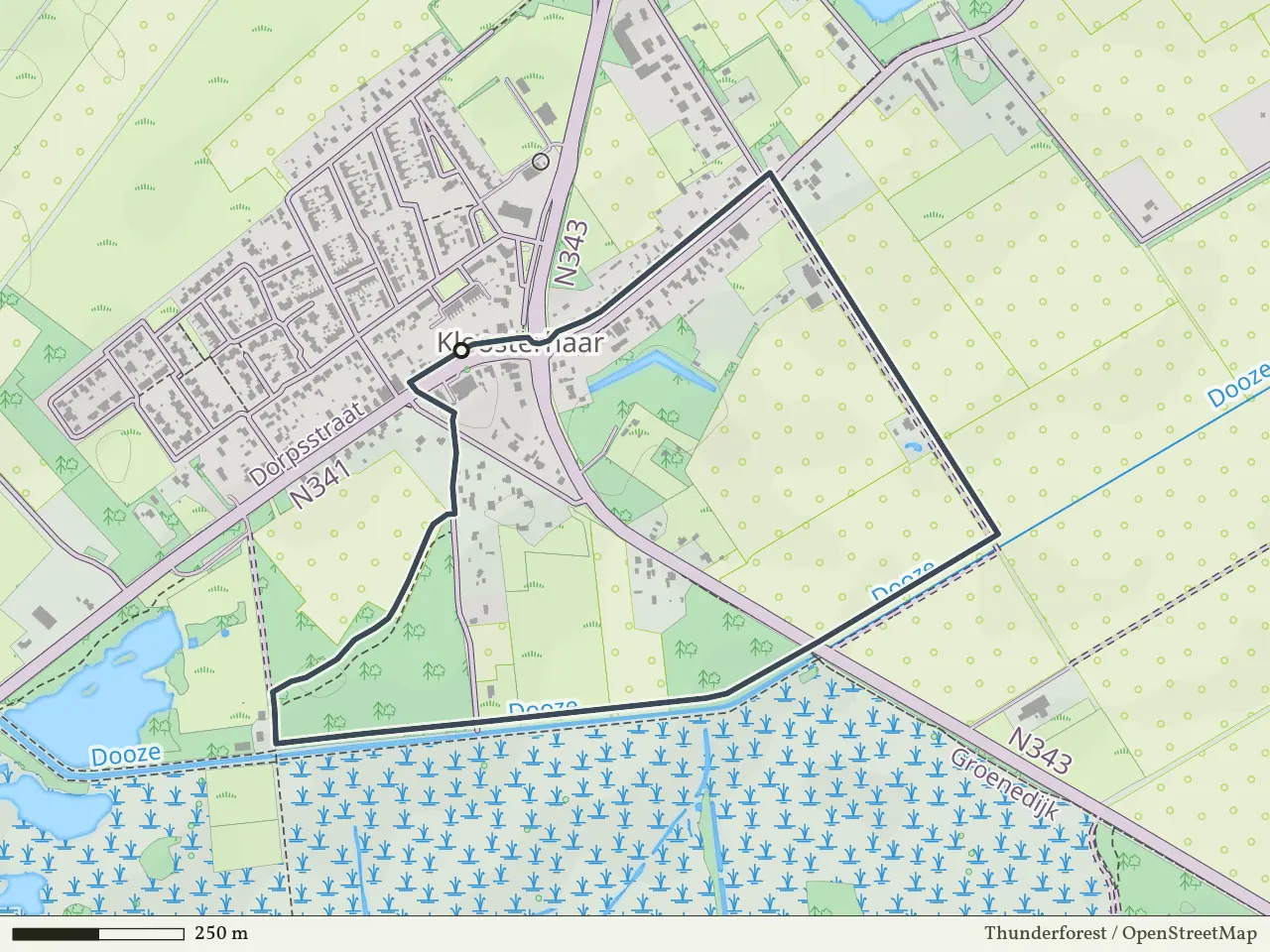 Rode route vanaf Kloosterhaar, Vriezenveen