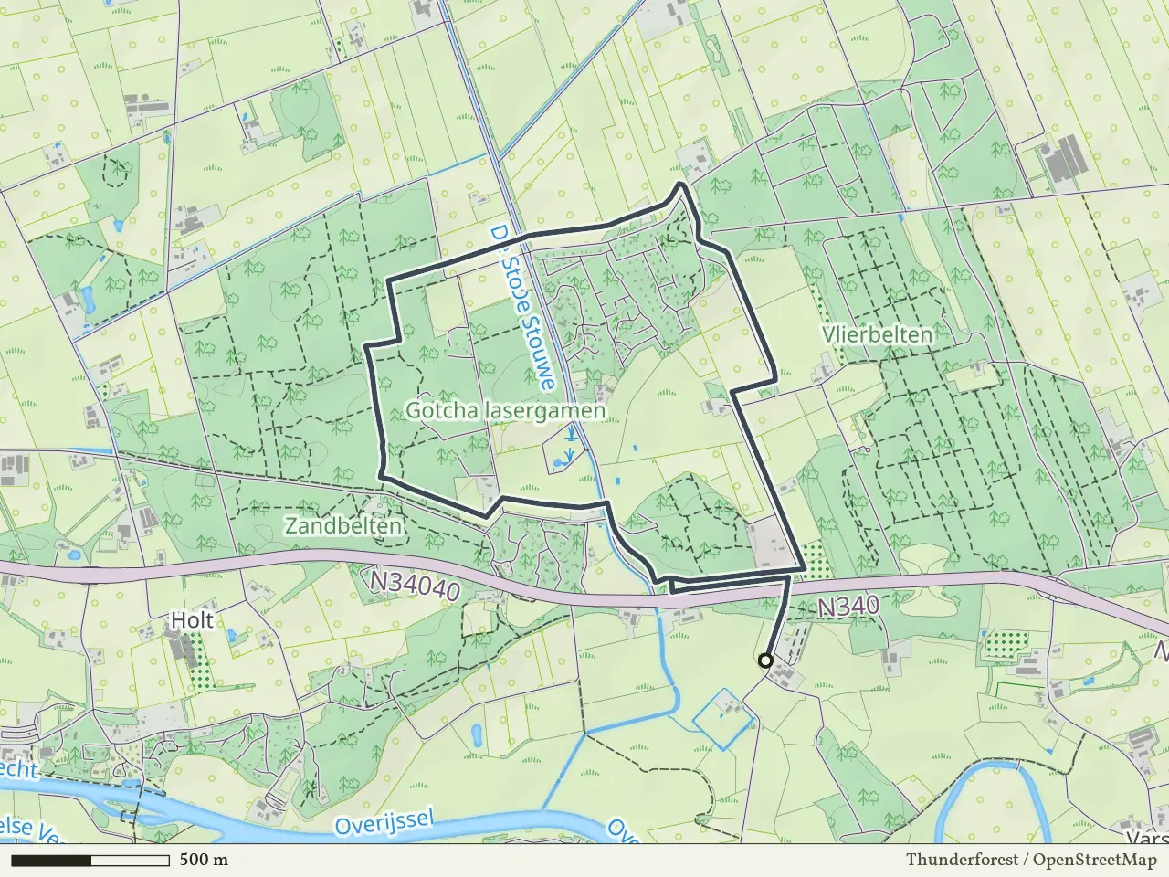 Gele route vanaf Varsen, Ommen