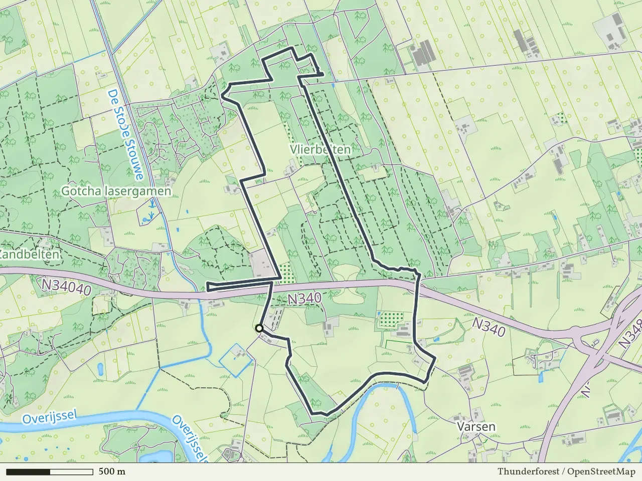 Oranje route vanaf Varsen, Ommen